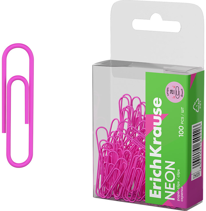 Скрепки с виниловым покрытием | Neon | Erich Krause