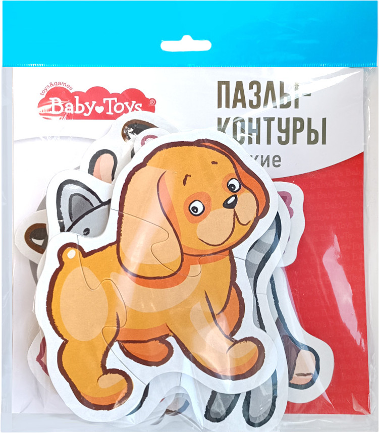 Пазлы-контуры мягкие «Домашние животные» | Baby Toys