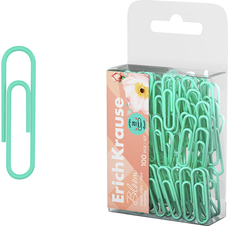 Скрепки с виниловым покрытием | Pastel Bloom | Erich Krause