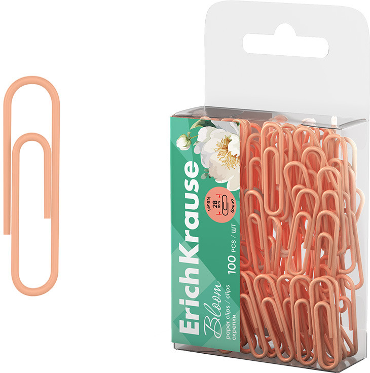 Скрепки с виниловым покрытием | Pastel Bloom | Erich Krause