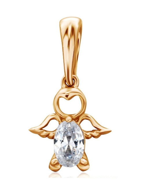 Подвеска из золочёного серебра с фианитом | Lucente Silver