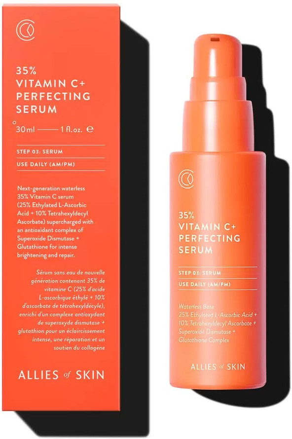 Сыворотка осветляющая с 35% витамина C «35% Vitamin C Brighten+Perfecting Serum» | Allies of skin