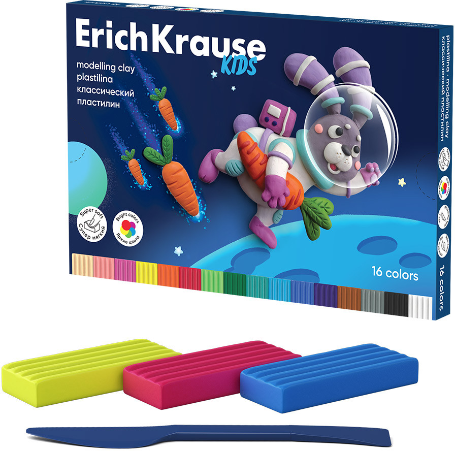 Пластилин классический | Space Animals | Erich Krause