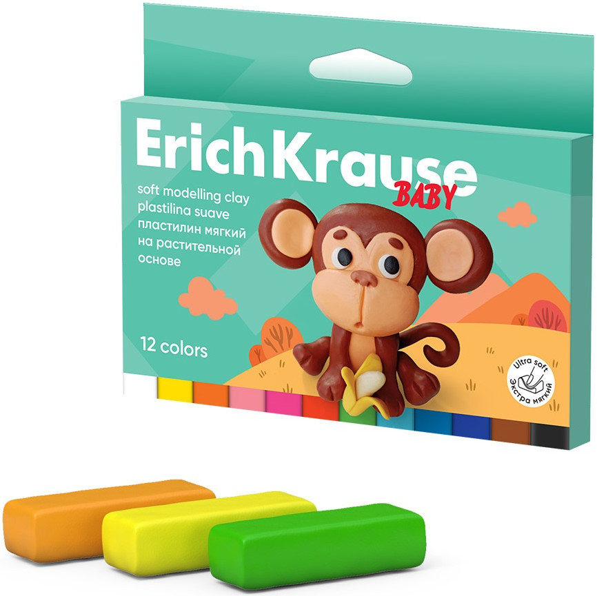 Пластилин мягкий на растительной основе | Baby | Erich Krause