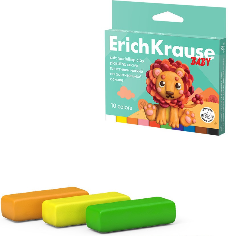 Пластилин мягкий на растительной основе | Baby | Erich Krause