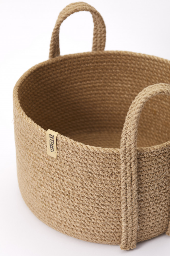 Корзина универсальная круглая с ручками | Verevka.kz