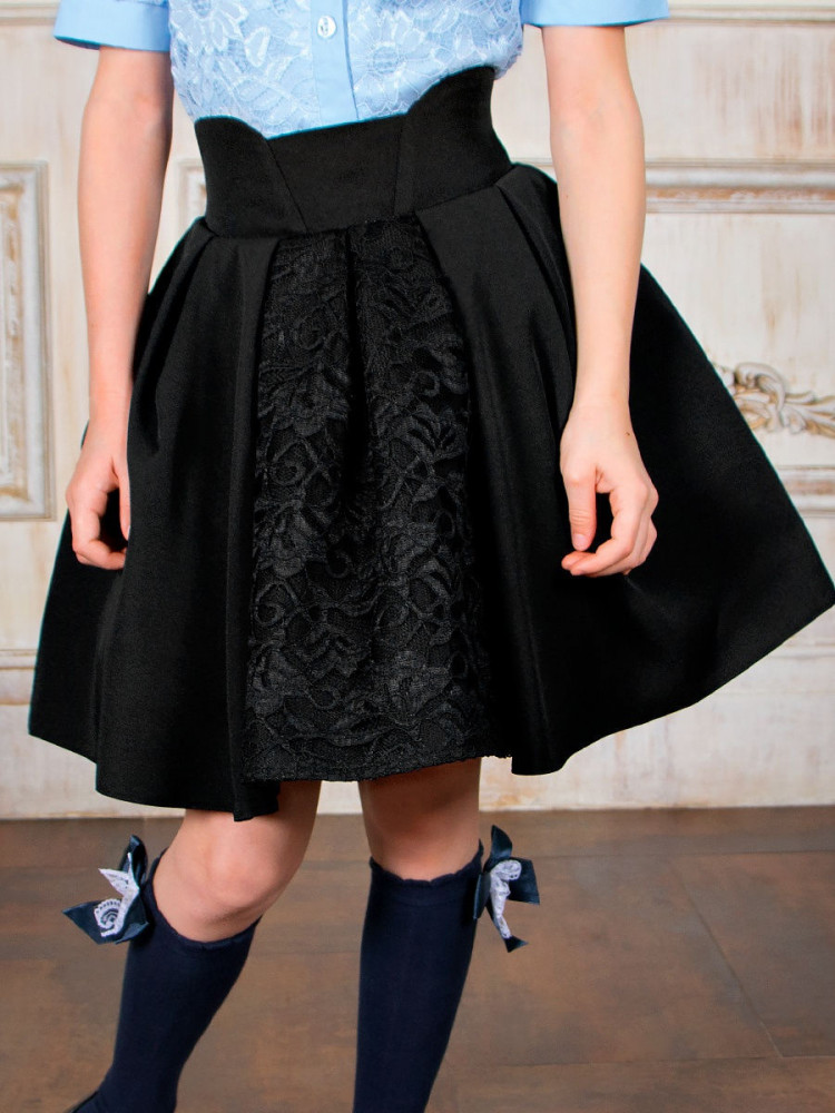 Юбка с подъюбником для девочек | School collection | Соль&Перец