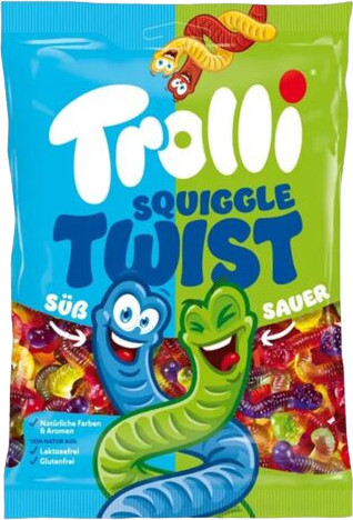 Жевательный мармелад «Squiggle Twist. Червячки двойные» | Trolli