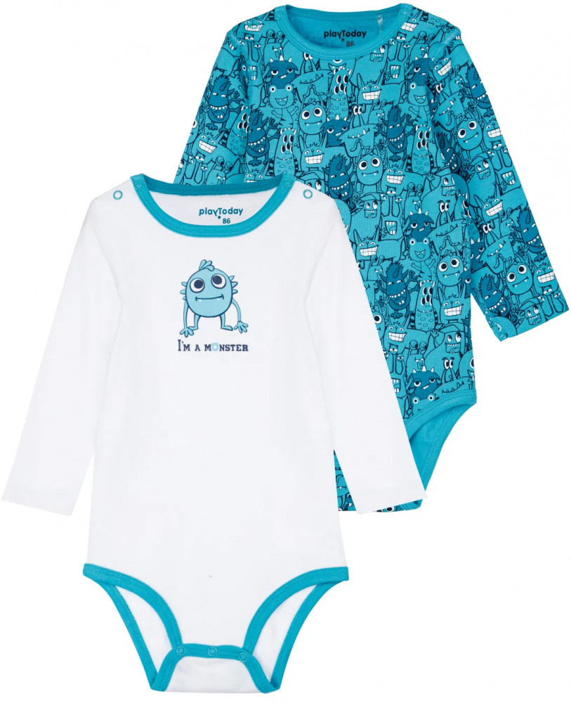 Комплект боди с длинным рукавом для мальчиков | Funny Monsters | PlayToday
