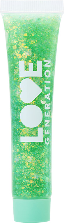 Глиттер-гель для лица «We love glitter», оттенок 01 Twinkling titan зеленый | Love Generation