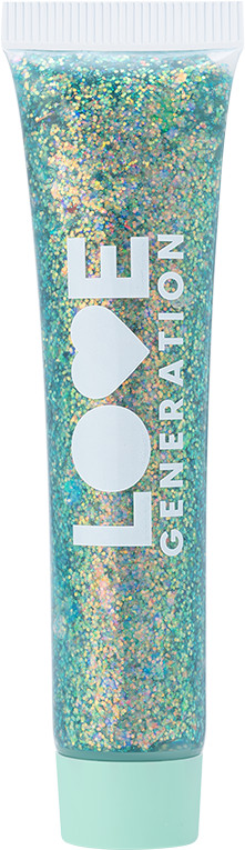 Глиттер-гель для лица «We love glitter», оттенок 03 Glimmering galaxy голубо-серебрянный | Love Generation