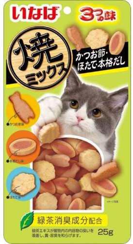 Лакомство для кошек со вкусом кацуобуси, морского гребешка и наваристого бульона | Inaba