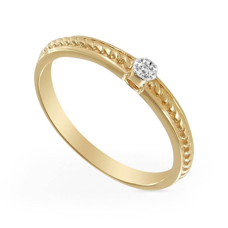 Кольцо из золота с цирконом | Алтын