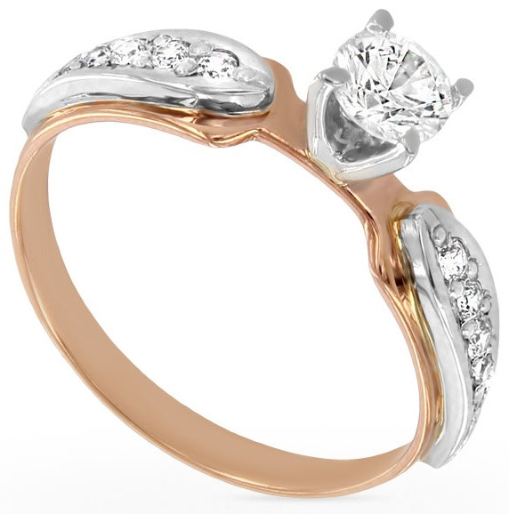 Кольцо из золота с цирконами | Алтын