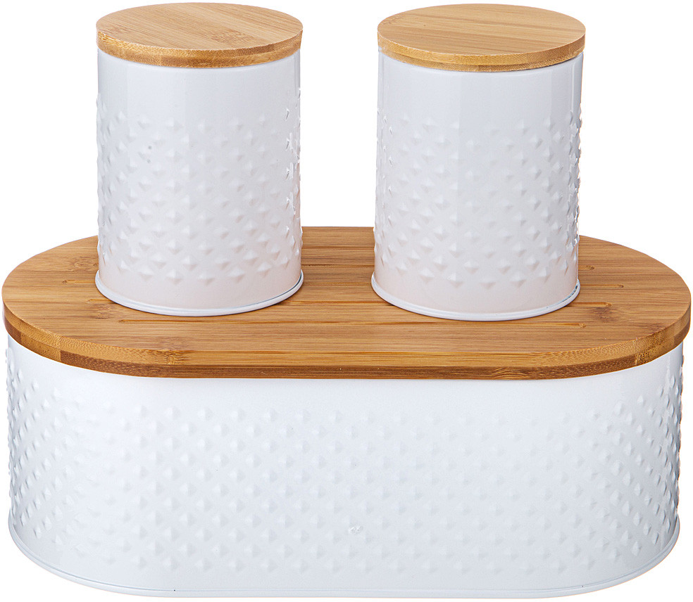 Хлебница с набором банок для сыпучих продуктов | Agness