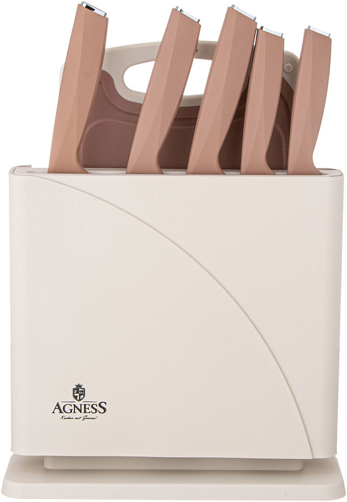 Набор ножей на подставке с разделочной доской | Agness