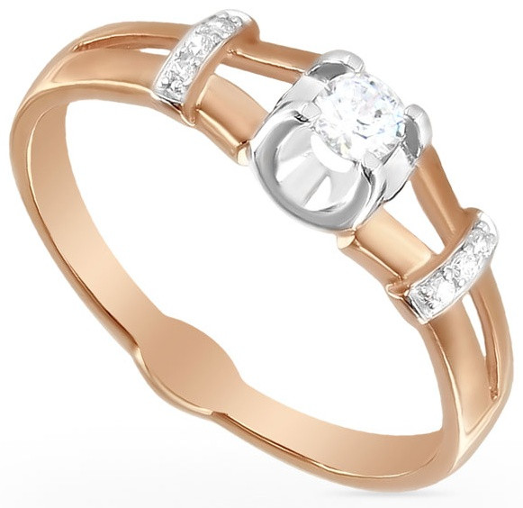 Кольцо из золота с фианитами | Алтын