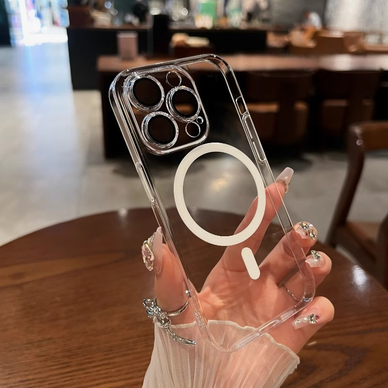 Чехол прозрачный с окошками на iPhone 15 Pro Мах | Style Shield