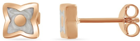 Серьги из золота с перламутром | Алтын