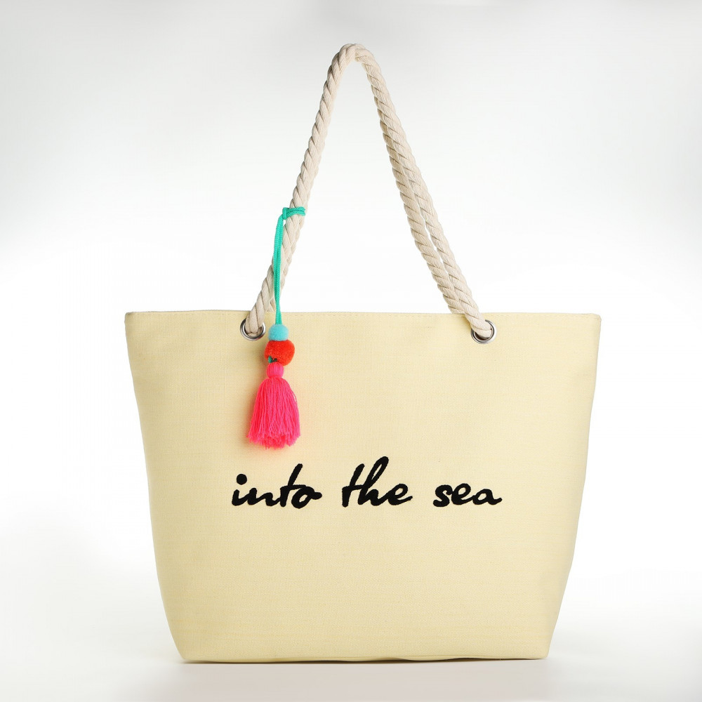 Сумка пляжная «Into the sea» | Надписи кожгалантерея | NAZAMOK