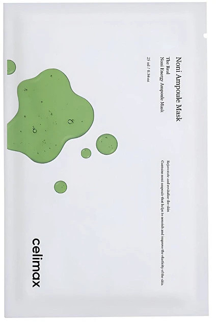 Тканевая маска для лица с экстрактом нони «The Real Noni Energy Ampoule Mask» | Celimax