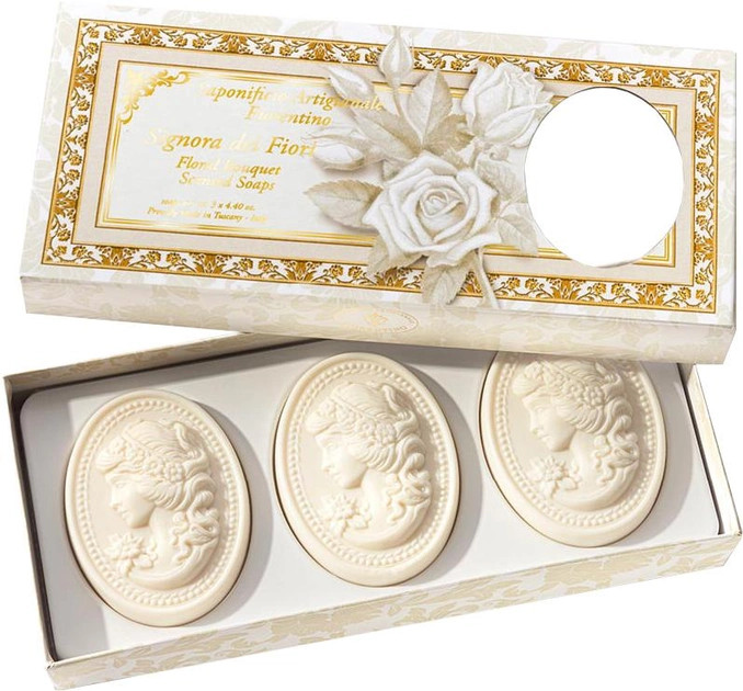 Набор мыла фигурного с цветочным ароматом «Камея» | Saponificio Artigianale Fiorentino