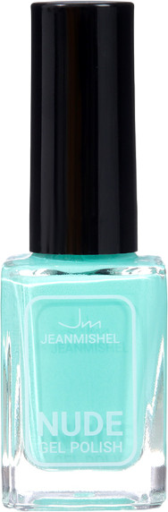 Лак для ногтей с эффектом геля «Nude», оттенок 391 Нежно-бирюзовый | Nude Collection | JEANMISHEL