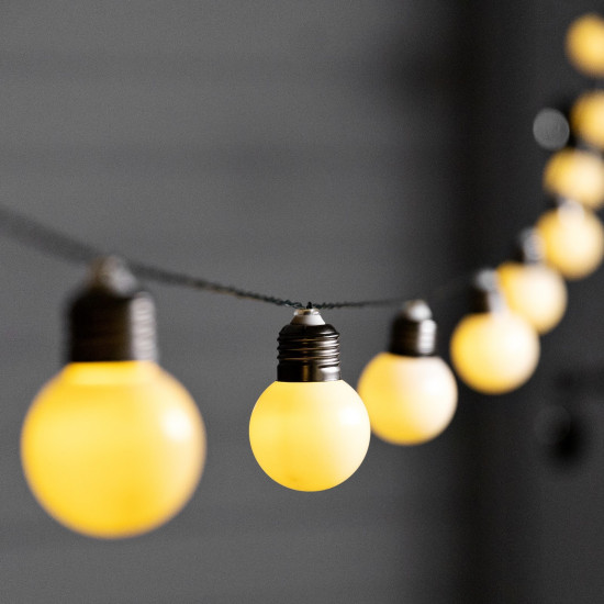 Гирлянда на солнечной батарее «Белые шары»