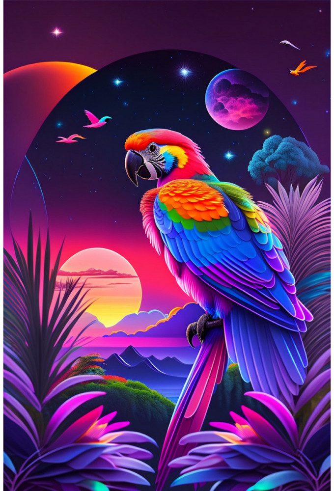 Мозаика алмазная «Попугай Ара арт» | Cristyle