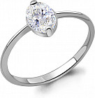 Кольцо из серебра с фианитом