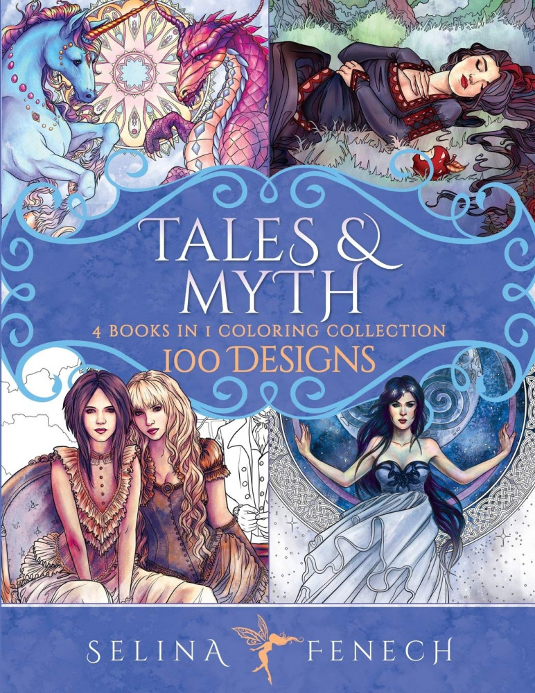 Tales and Myth Coloring Collection. 100 Designs