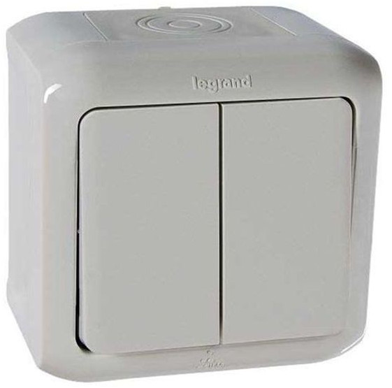 Выключатель двухклавишный | Legrand