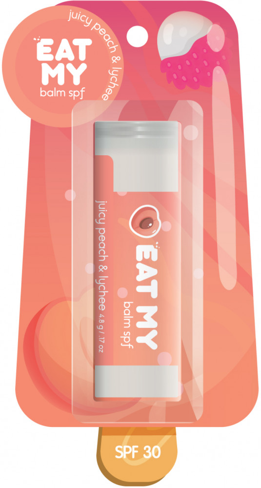 Бальзам для губ c SPF 30 «Juicy peach and lychee» | Eat my