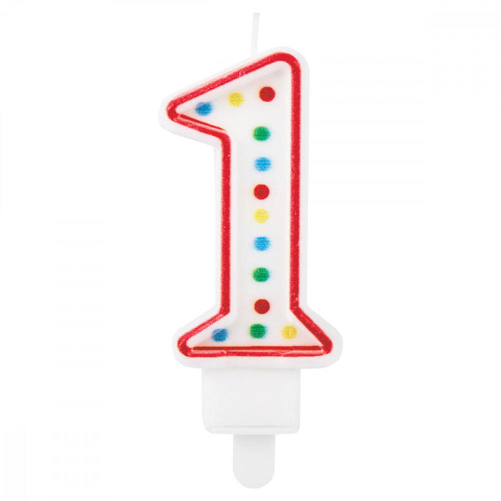 Свеча-цифра для торта «Цифра 1» | Золотая сказка