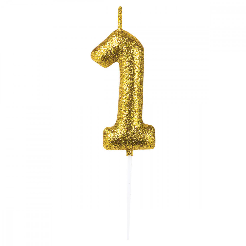 Свеча-цифра для торта «Цифра 1» | Золотая сказка