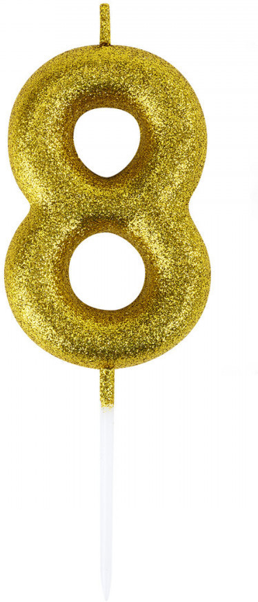 Свеча-цифра для торта «Цифра 8» | Золотая сказка