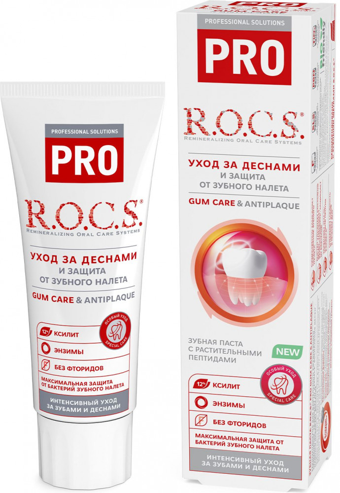 Зубная паста «Gum Care & Antiplaque» | PRO | R.O.C.S.