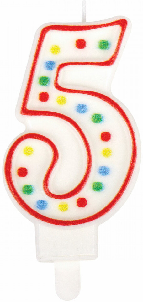 Свеча-цифра для торта «Цифра 5» | Золотая сказка