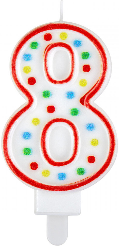 Свеча-цифра для торта «Цифра 8» | Золотая сказка