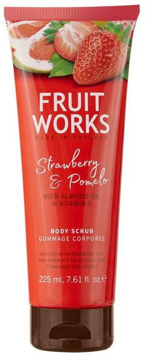 Скраб для тела с ароматом клубники и памело «Strawberry and Pomelo» | Fruit Works