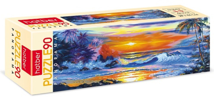 Пазл «Морской закат» | Hatber Premium Панорама | Hatber