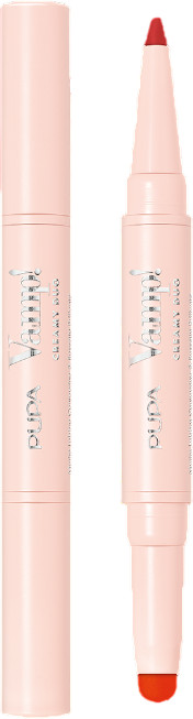 Помада-карандаш двусторонняя для губ «Vamp! Creamy Duo», тон 011 Orange red | Pupa
