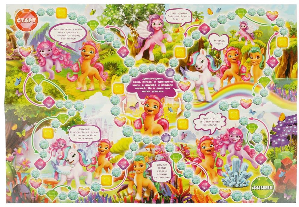Игра-ходилка настольная | Милые пони | Умные игры