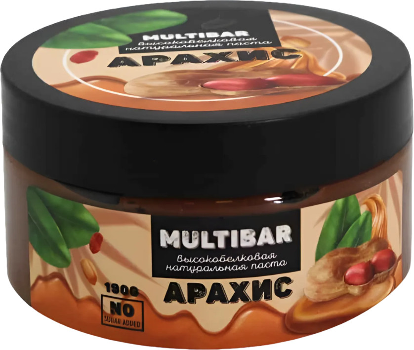 Паста шоколадная высокобелковая без сахара с арахисом | Multibar