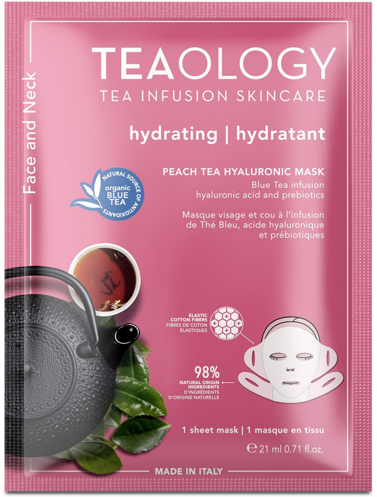 Маска с персиковым чаем увлажняющая «Peach Tea Hyaluronic» | Teaology