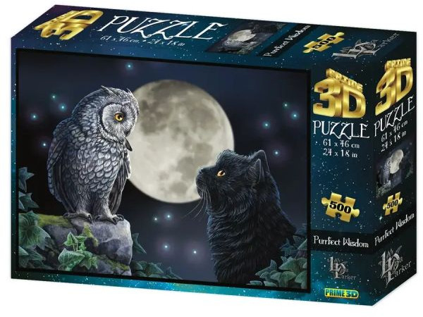 Пазл «Встреча под луной» | Рыжий кот