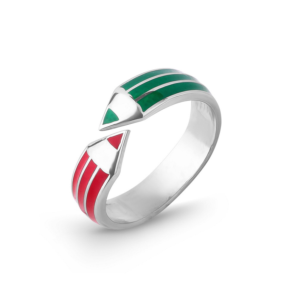 Кольцо из серебра с эмалью | Костромской ювелирный завод