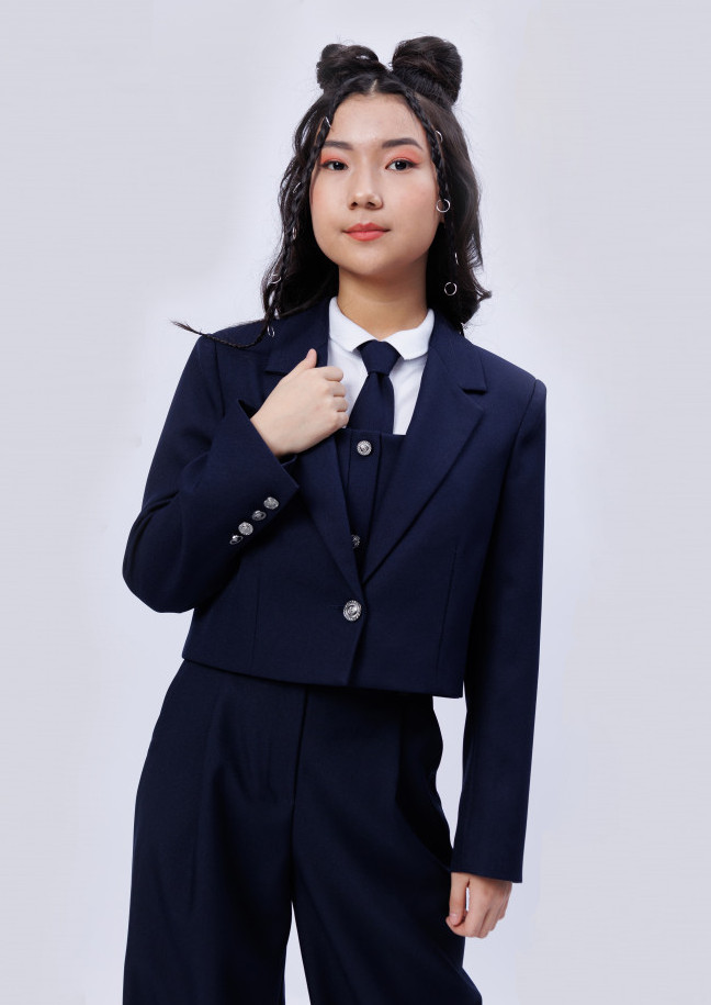 Жакет укороченный однобортный | Школа | Sens Fashion