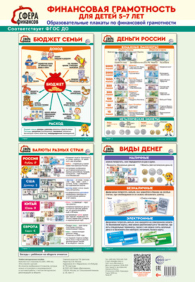 Комплект образовательных плакатов «Финансовая грамотность для детей 5-7 лет»