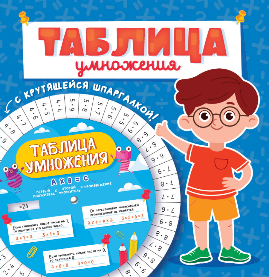 Таблица умножения с крутящейся шпаргалкой для мальчиков